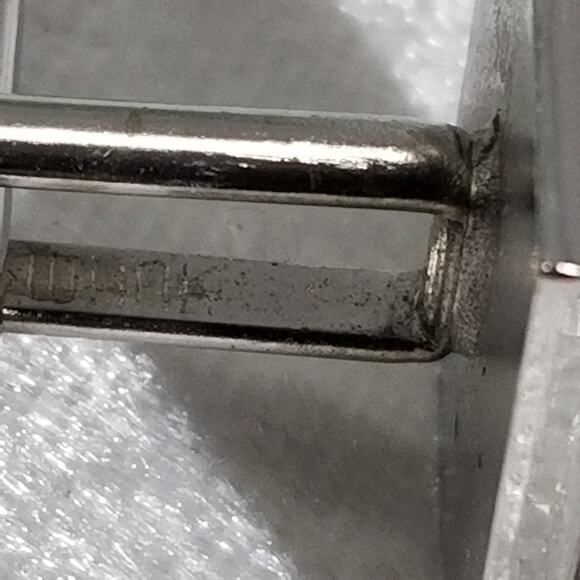 Vintage Swank cuff links 3/4''X3/4" Chrome/Champagne 1.1745 - Picture 3 of 5